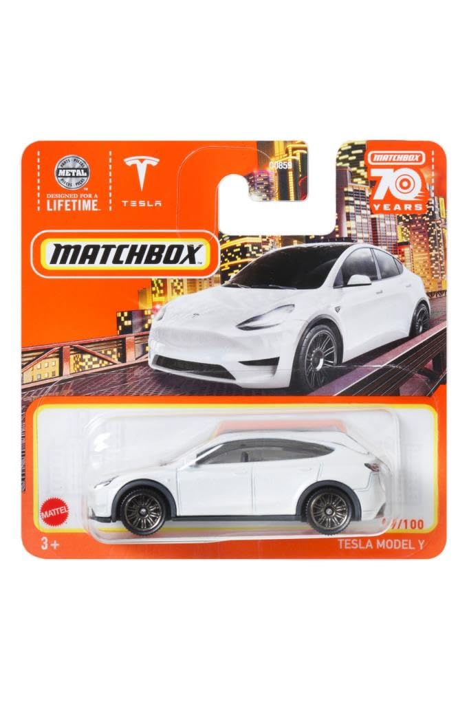 Matchbox Metal 2023 Matchbox Tesla Model Y White 89/100 (Short Card) HLC68