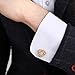 Men's Gold Plated Triangle Crystal Zircon Cufflinks Men's Gold Topaz Crystal Cuff Links
