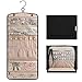 BAGSMART Travel Jewelry Organizer Roll Foldable Jewelry Case for Journey-Rings, Necklaces, Bracelets, Earrings, Black