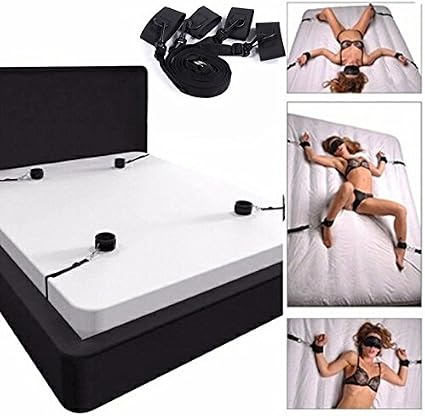 Amazon Com Rricoco Under Bed Bondageromance Straps System With Handcuffs Anklet Bondage Toy Black Sports Outdoors