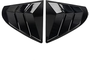 HIGH FLYING for Mitsubishi Lancer 2008-2017 Car Exterior Accessories Back Window Scoop Louver Cover ABS Glossy Black 2pcs