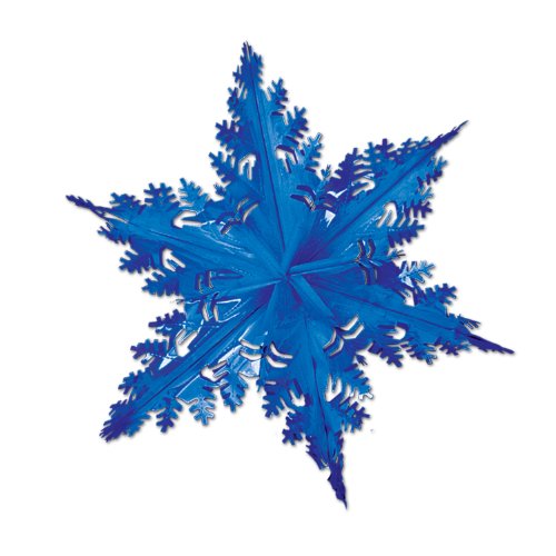 Metallic Winter Snowflake (blue) Party Accessory  (1 count) (1/Pkg)