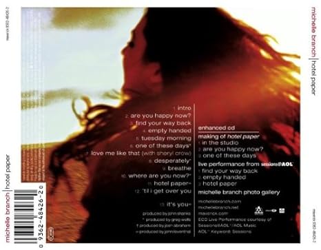 Michelle Branch Hotel Paper Amazon Com Music