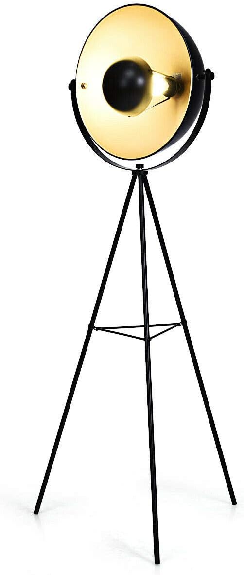 63" Industrial Tripod Floor Lamp with Adjustable Metal Legs