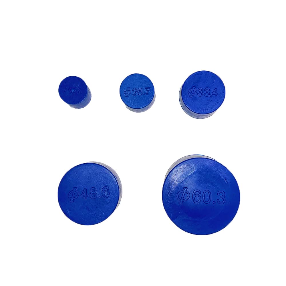 HLIWS 25 Pieces of 5 Sizes Round Plastic End Caps, Plastic Pipe Caps, Chair Leg Covers, Suitable for Filling, Hiding, Covering and Decorating End Holes of Pipes or Pipe Fittings, (Blue) — image 1