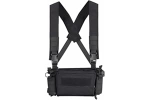 OAREA Micro Chest Rig with 5.56/ 9mm Airsoft Mag Pouch & Tactical X Harness