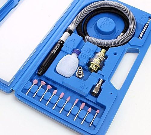 GHP 90PSI 65,000RPM Pencil Type Micro Air Die Grinder w 50" Hose & 10 Stone Bits