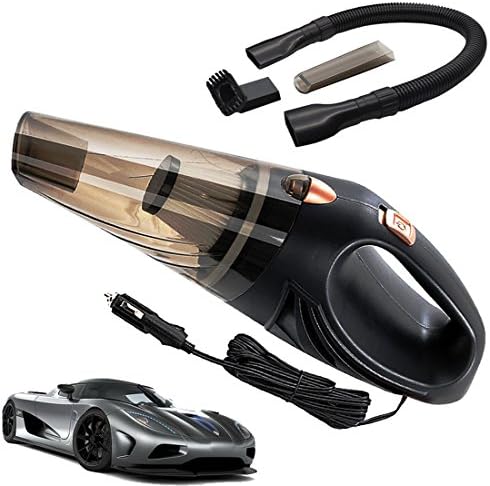 Car Vacuum Cleaner, ATecher DC12-Volt 106W Wet&amp;Dry Portable Handheld Auto Vacuum Cleaner for Car,16.4FT(5M)Power Cord with Carry Bag (Black)