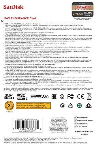 SanDisk MAX ENDURANCE microSD-Karte 32GB (lange Lebensdauer, bis zu 120.000 tunden aufnehmen, Full-HD, temperatur- und… - Afbeelding 7