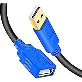 Hanprmee 3ft USB 2.0 Extension Cable, A Male to A Female, For Printer, Keyboard, Game Console, Loudspeaker, Oculus Rift