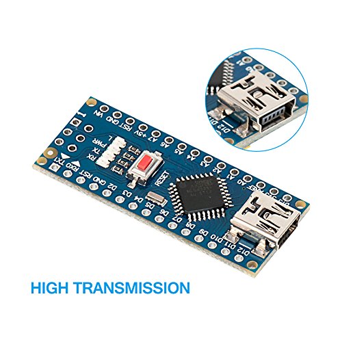 Micro Controller Board, MACTISICAL 10Pack Upgraded Mini USB Nano V3.0 ATMEGA328P 5V 16M Micro Controller Board Module for Arduino (10 Pack, Nano V3.0 ATMEGA328P Module)