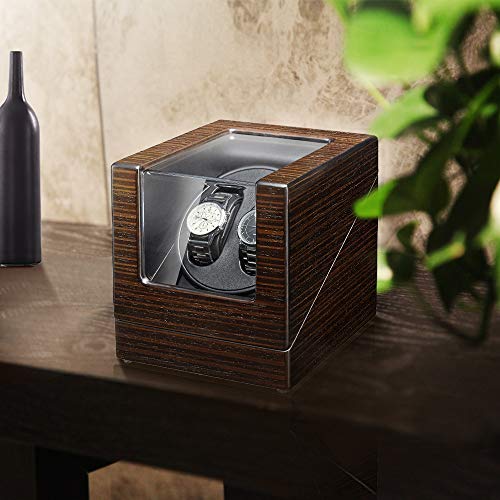 image for JQUEEN Watch Winder with Quiet Japanese Mabuchi Motor (Ebony), mens