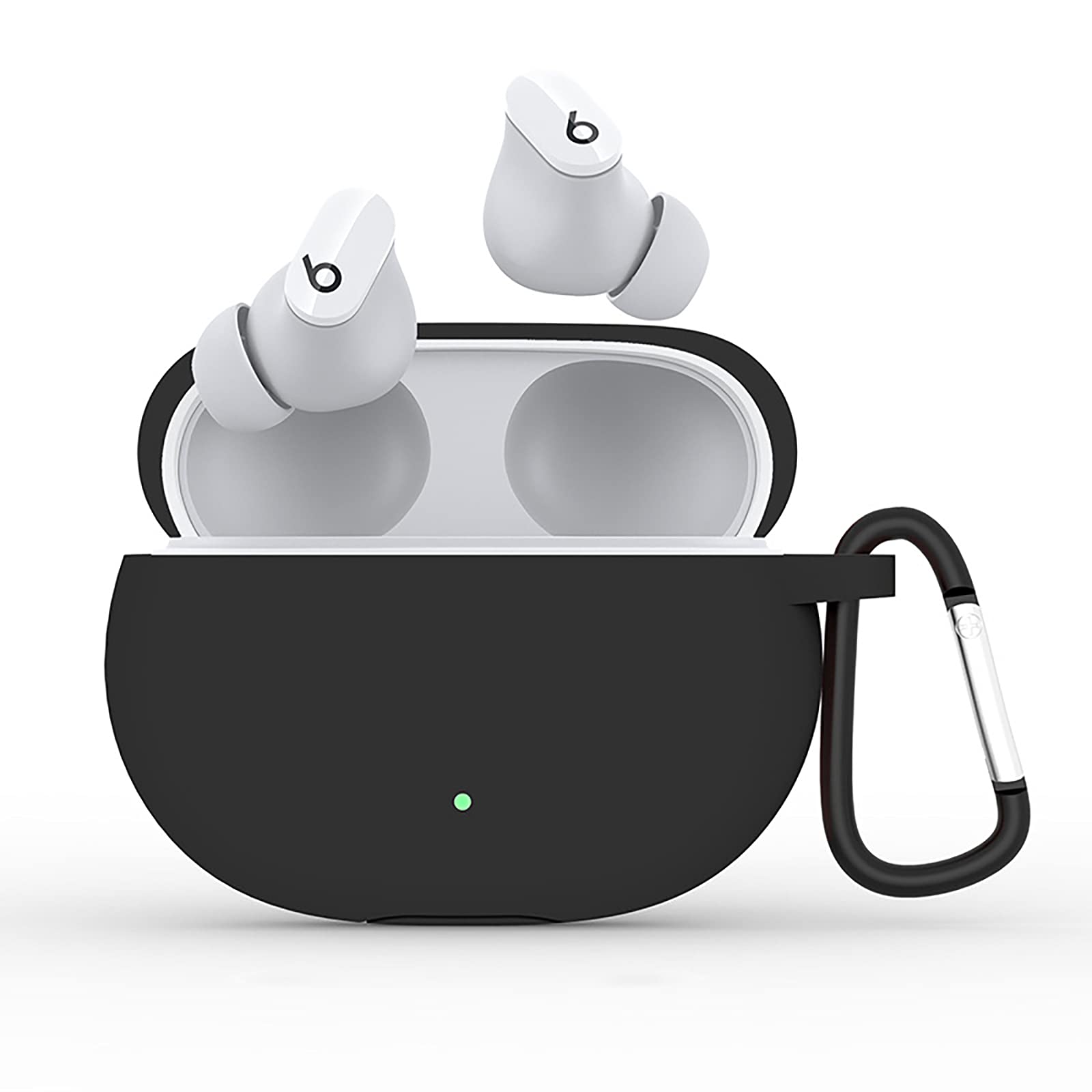 GIOPUEY Cilicone Case Compatible with Beats Studio Buds/Buds+/Plus, Ultra-thin Soft Case Cover, Slim-Fit, Anti-Fall, Not Easy to Dirty - Black