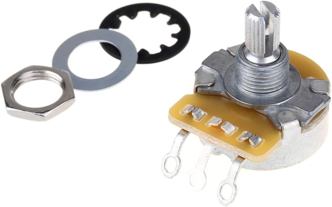 CTS 450 A500K Pot Standard Split Shaft 3/8 Inch 10% Audio Taper Potentiometer for Electric Guitar Bass, 34 inches - Image 4