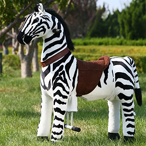Gidygo Kids Ride on Zebra Riding Horse Toy Pony Rider Mechanical