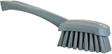 Vikan 419288 Short Handle Scrubbing Brush Stiff Gray view 2