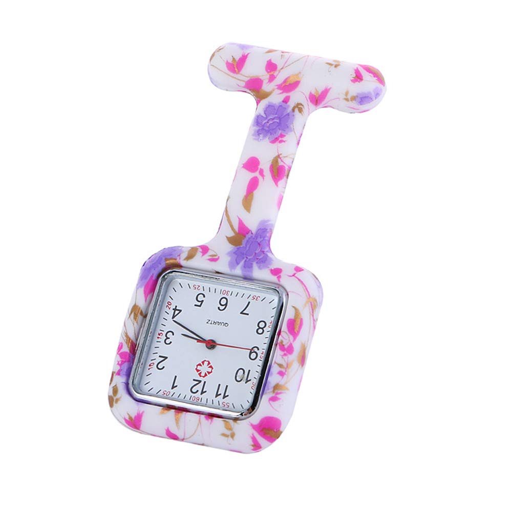 Weicam Square Silicone Nurse Doctor Wholesale Pin-on Brooch Watch Pocket Watches