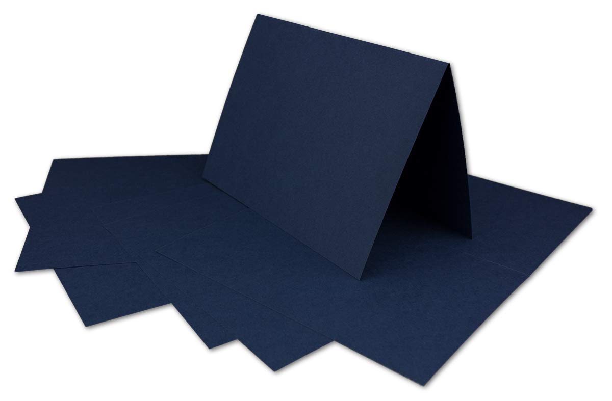 COLOURS 4-YOU by Glüxx-Agent 25 DIN A6 folding cards dark blue - cards to design yourself 14.8 x 21 cm - folding cards with 160 g/m² - Colours-4-you by Glüxx Agent