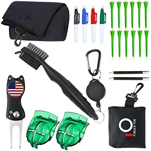 Golf Ball Liner Line Marker Alignment Kit For Men Gifts Set, Golf Club Cleaner Brush Tool Towels For Golf Bags With Clip Divot Repair Tool Switchblade Ball Marker Tees Plastic With 2 Pencil Golf Ball Liner Line Marker Alignment Kit For Men Gifts Set, Golf Club Cleaner Brush Tool Towels For Golf Bags With Clip Divot Repair Tool Switchblade Ball Marker Tees Plastic With 2 Pencil