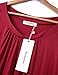 Nomorer Women's Little V Neck Short Sleeve Pleated Front Loose Fit Tops