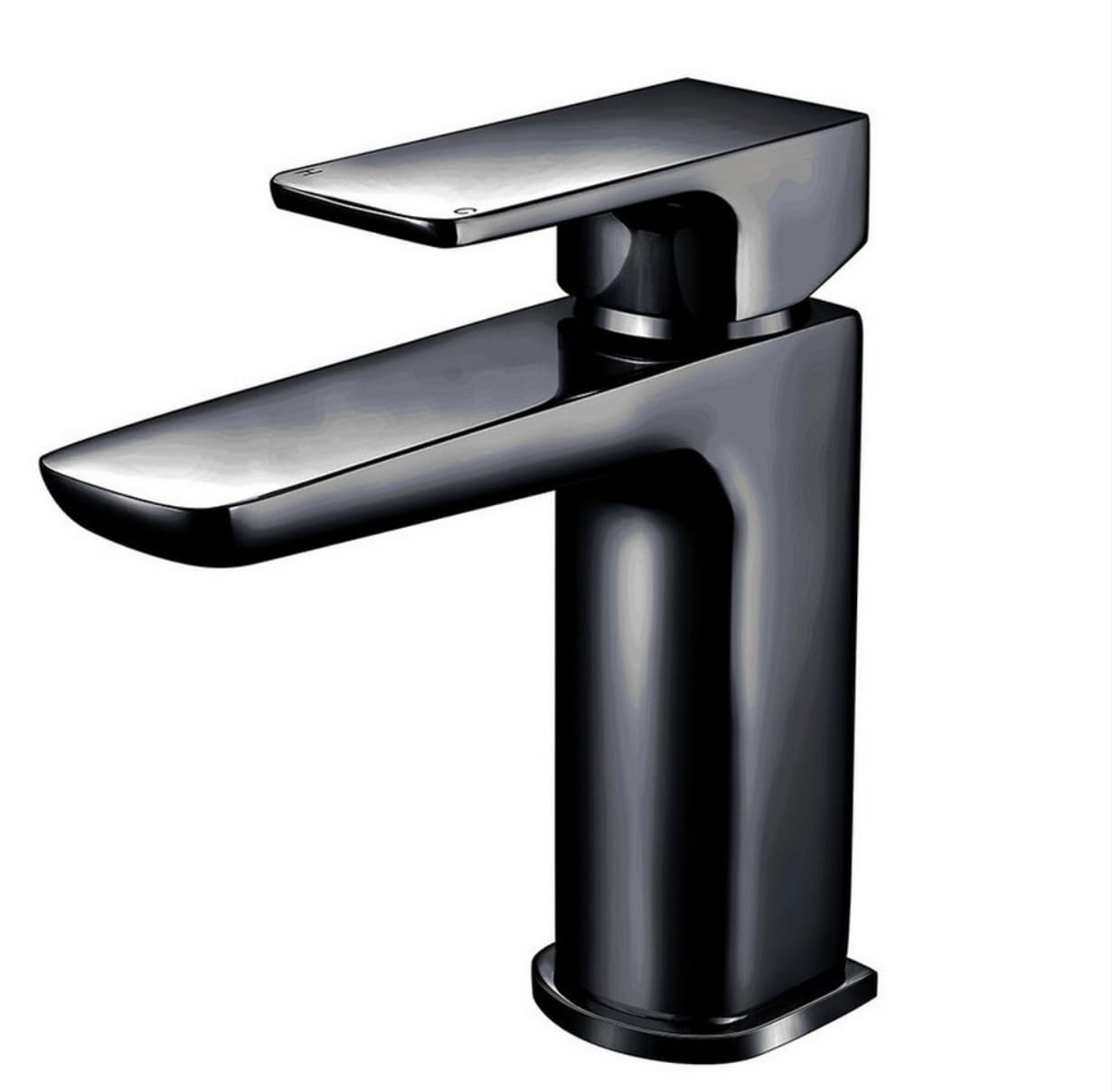Housler® Mat Black Basin Mono Mixer Tap+ Black Waste
