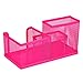 Homecube Space Saving Mesh Office Supplies Desk Organizers/ Pen Holder 3 Sorter Sections Hot Pink