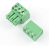 10 Sets 3-Pin (3 Pole) 3.81mm Pitch Right Angle Screw Terminal Block Connector PCB Mount DIY