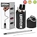 URMax Creative Collapsible stainless steel straw, Folding Drinking Straw, Eco-Friendly Food Grade TPE Tube and Stainless Body Collapsible Reusable Straw with Metal Box - Black