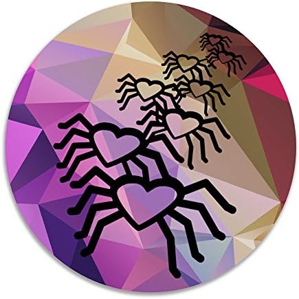 DonSir Heart Spiders Home Furnishing Round Bathroom Balcony Floor NonSlip Mats