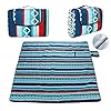 DONGQI 200 x 200 cm picknickdeken mat extra groot, buitendeken met waterdichte achterkant voor kamperen, park, strand…