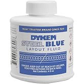 Dykem 80300 Steel Blue Layout Fluid, Brush-in-Cap (4oz)