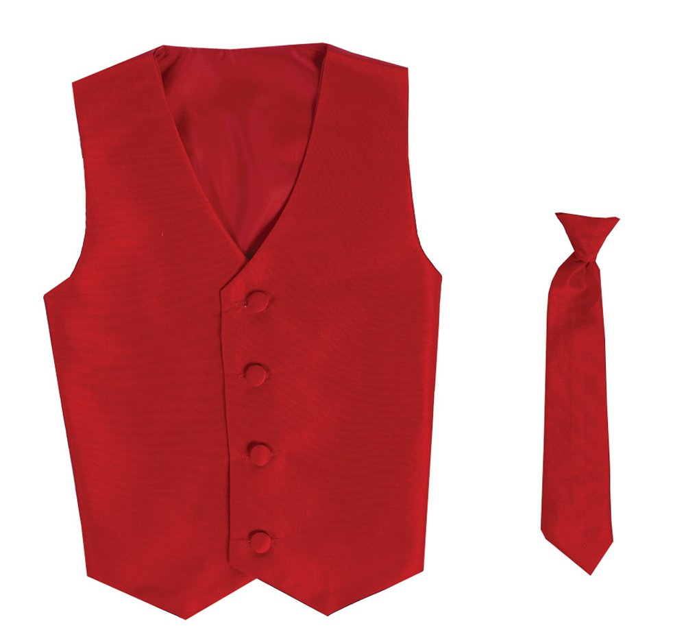 Vest and Clip On Necktie Set-Multiple Colors-Baby Infant Toddler Boys Sizes