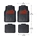 Maggift Rubber Floor Mats, for Car, SUVs, Vans & Trucks, Front and Back Heavy Duty Rubber Car Mats, 4pc, Black