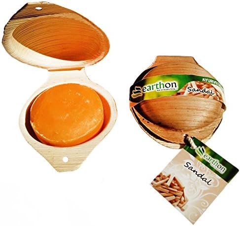 Earthon 3.5 Ounce Natural Handmade Ayurvedic Sandal Bath Soap Bar