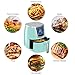 Best Choice Products 4.2qt 8-in-1 Digital Air Fryer Cooking Appliance w/ 8 Presets, Touch Screen Display, Adjustable Temp, Timer, Non-Stick Basket, Multifunctional Rack, Tongs, Recipes, Seafoam Blue