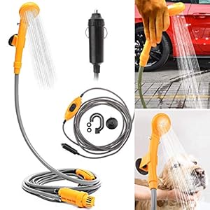 Draagbare Outdoor Camping Douche Kit, HugeAuto 12 V Auto Douches met Waterpomp, 5 Meter Kabel Sigarettenaansteker Plug…