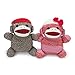The Sock Monkey Family & Woodie Wagon Carrying Case - Includes Mr. Coconuts, Cupcake, Daisy May, Joey- Set of 4 Plush Stuffed Animal Toys