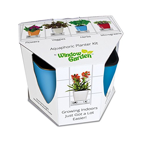 Aquaphoric Indoor Garden Kit – Self Watering Planter + Window Shelf + Fiber Soil = Thriving Herbs, Vegetables, Flowers. Unique Indoor Home Vertical Gardening | Perfect Gift Aquaphoric Indoor Garden Kit – Self Watering Planter + Window Shelf + Fiber Soil = Thriving Herbs, Vegetables, Flowers. Unique Indoor Home Vertical Gardening | Perfect Gift