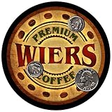 Wiers Family Name Coffee Rubber Drink Coasters - 4