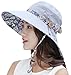 HINDAWI Sun Hats for Women Packable Wide Brim UV Protection Beach Hat (_Grey)
