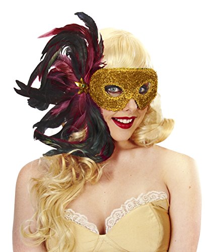 Magik Costumes Women's Glitter Feather Mask
