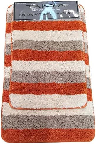 SALLY TEXTILES Tanya Bath Rug, Orange