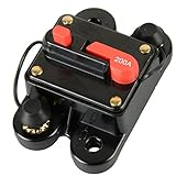 ZOOKOTO 200 Amp Circuit Breaker Trolling Motor Auto Car Marine Boat Bike Stereo Audio Terminal Inline Fuse Inverter with Manual Reset 12V-24V DC