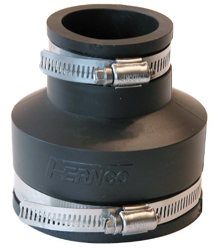 Fernco Inc. P1056-315 3-Inch by 1-1/2-Inch Stock Coupling, 3" x 1-1/2", Black