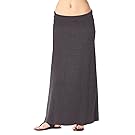 Popana Comfortable and Versatile Plus-Size Maxi-Skirt 2X in Charcoal - Made in USA