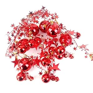 Lange slierten van Kerstbal ornamenten kerstboom decoratieve accessoires brace (Size : Red)