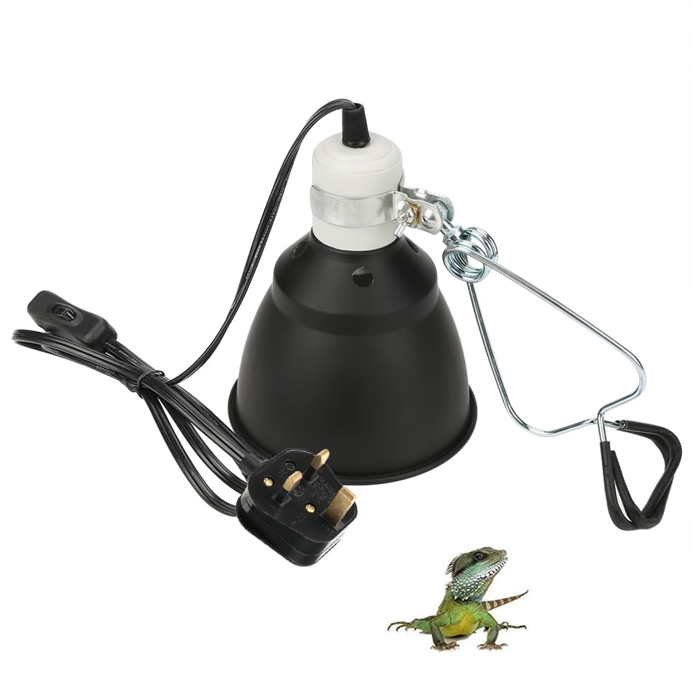 NCONCO E27 Reptile Turtle Heat UVA/UVB Bulb Lamp Light Holder, 300W Reptile Heating Guard Rotatable Heating Lighthouse for Tortoises Lizards Chicken Brooder Basking