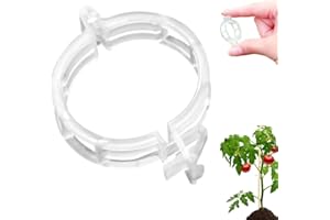 CRYMOY 2024 New Secured Plastic Plant Clip 50Pcs Set, Plant Support Clips Reusable Garden Clips Plant Support Clips, Upgrade Trellis Clips Climbing Tomato Clips Garden Vines Fixing Clip (50, White)