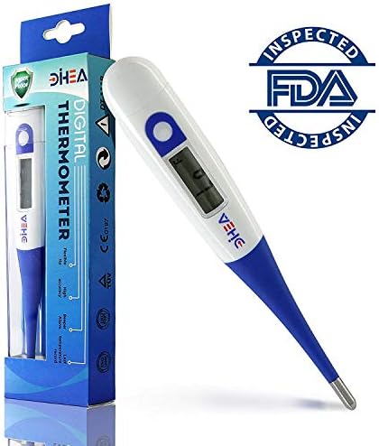 DIHEA Basal Thermometer – Soft Tip Ovulation Thermometer – High Accuracy 1/100th Degree – Perfect Basal Temperature Monitor for Natural Family Planning