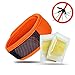 All Natural Mosquito Repellent Bracelets (2 Pack) By Mosgo - No DEET, Mess or Spray - Insect Repellant Wrist Bands, Non Toxic, Long Lasting & 100% Safe, Even for Babies. 2 Bracelets + 2 Refills Included (Orange)